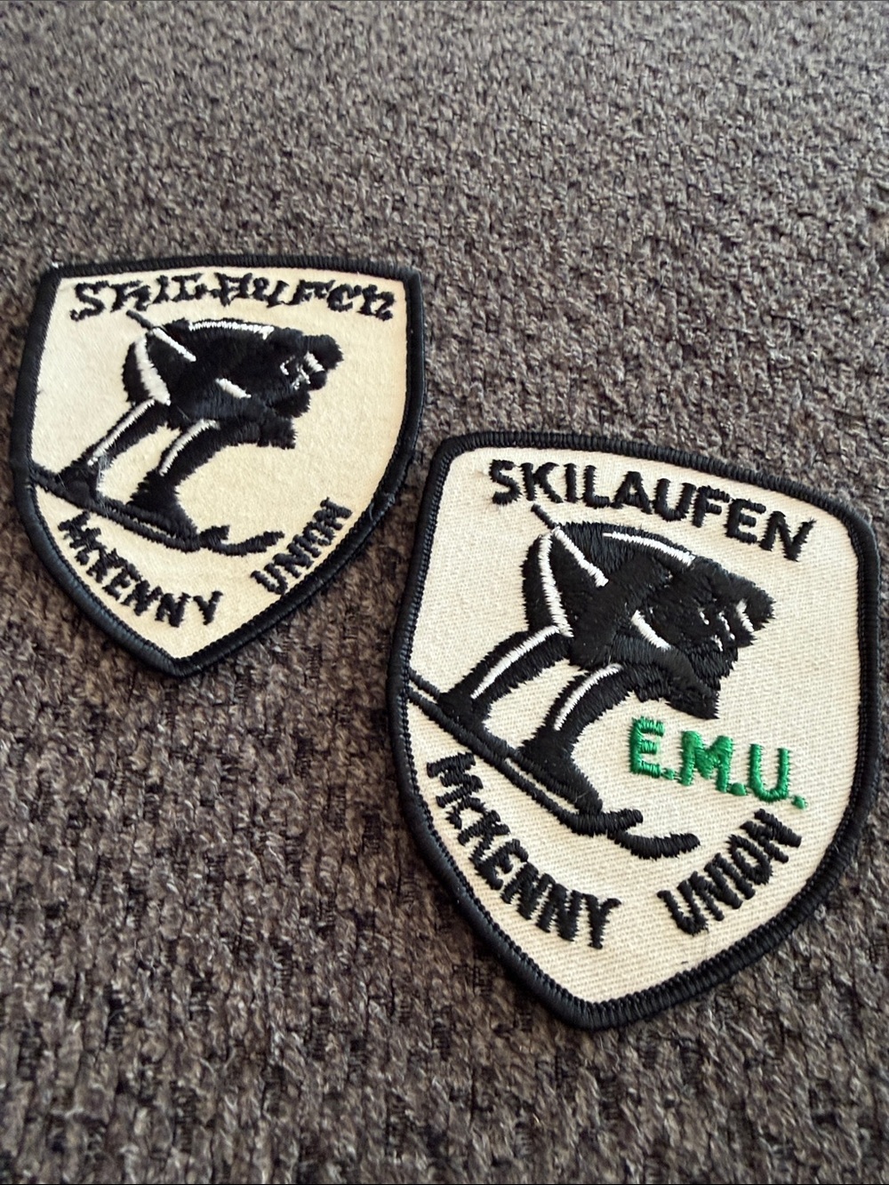 2 Skilaufen Embroidered Ski Patch  McKenny union Eastern Michigan university